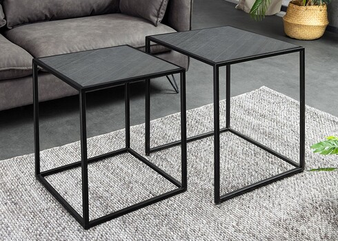 Diivanilaudade komplekt MOUNTAIN SOUL must marmor, 2 tk