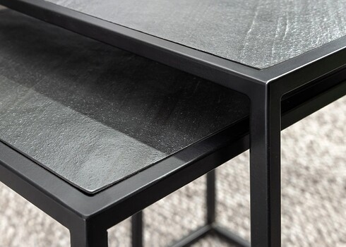 Diivanilaudade komplekt MOUNTAIN SOUL must marmor, 2 tk