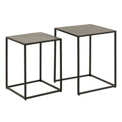 Diivanilaudade komplekt MOUNTAIN SOUL must marmor, 2 tk