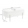 Pink LOFT valge buklee, 100x40xH46 cm