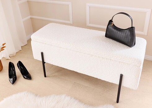 Pink LOFT valge buklee, 100x40xH46 cm