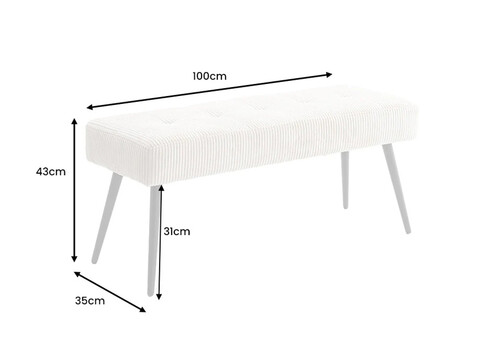 Pink BOUTIQUE tekstuurne beež, 100x35xH43 cm