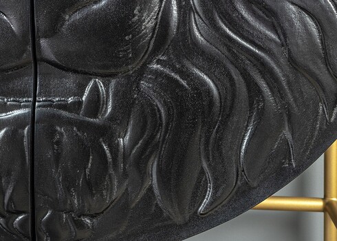 Kapp LION must / kuldne, 100x38xH140 cm