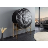 Kapp LION must / kuldne, 100x38xH140 cm