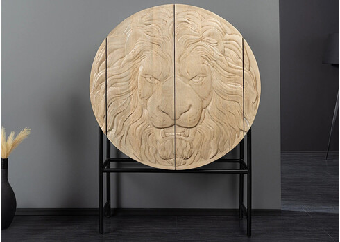 Kapp LION helepruun / must, 100x38xH140 cm