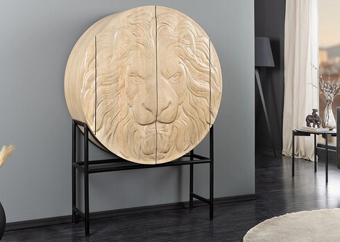 Kapp LION helepruun / must, 100x38xH140 cm