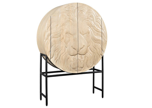 Kapp LION helepruun / must, 100x38xH140 cm