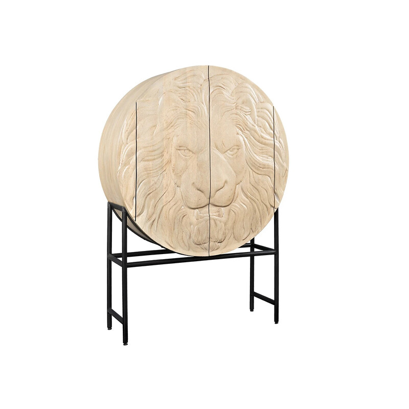 Kapp LION helepruun / must, 100x38xH140 cm