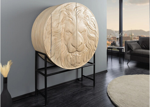 Kapp LION helepruun / must, 100x38xH140 cm