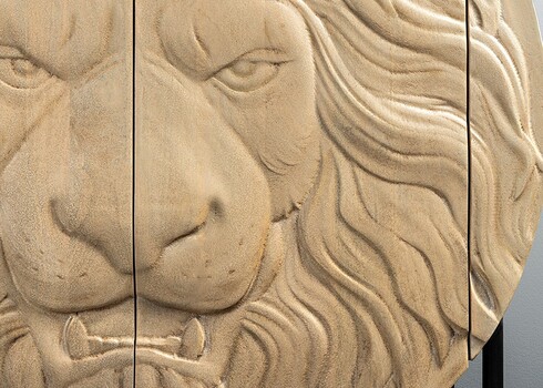 Kapp LION helepruun / must, 100x38xH140 cm