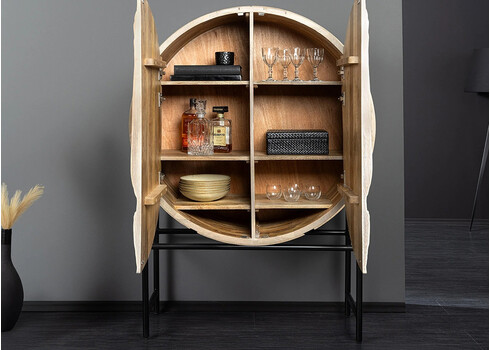 Kapp LION helepruun / must, 100x38xH140 cm