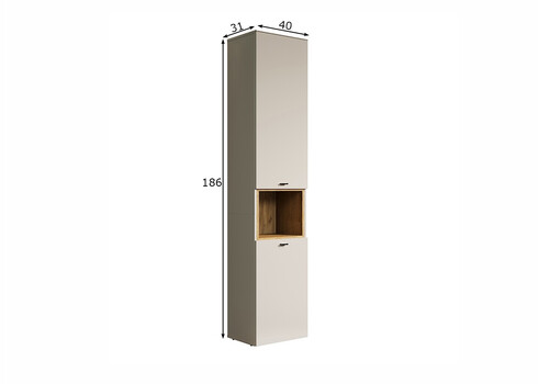 Vannitoakapp SAO PAOLO hall / tamm, 40x31xH186 cm