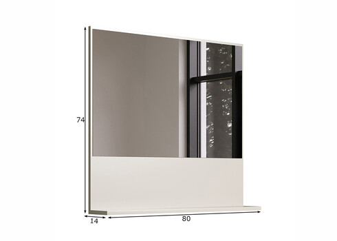 Peegel SAO PAOLO hall / tamm, 80x14xH74 cm