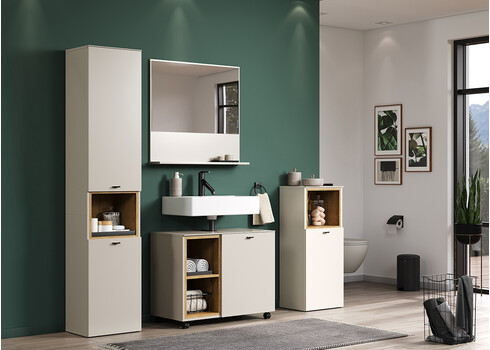 Peegel SAO PAOLO hall / tamm, 80x14xH74 cm