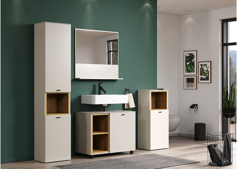 Vannitoamööbli komplekt SAO PAOLO hall / tamm