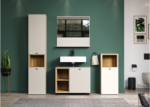 Vannitoamööbli komplekt SAO PAOLO hall / tamm
