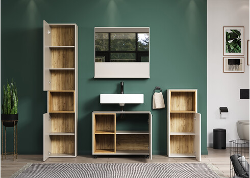 Vannitoamööbli komplekt SAO PAOLO hall / tamm