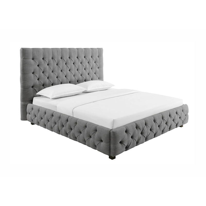 Voodi CHESTERFIELD hall lina, 180x200 cm