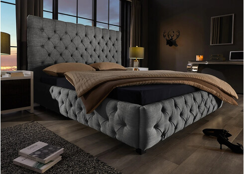 Voodi CHESTERFIELD hall lina, 180x200 cm