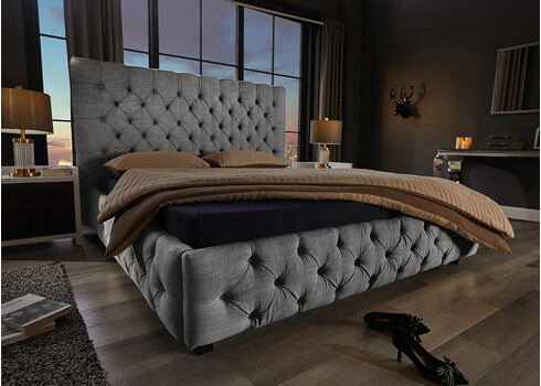 Voodi CHESTERFIELD hall lina, 180x200 cm