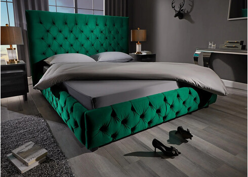 Voodi CHESTERFIELD roheline, 180x200 cm