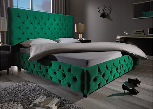 Voodi CHESTERFIELD roheline, 180x200 cm