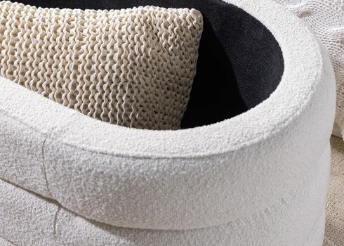 Pink panipaigaga VOQUE valge buklee, 113x48xH49 cm