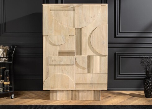 Baarikapp ART DECO hele puit, 95x42xH141 cm