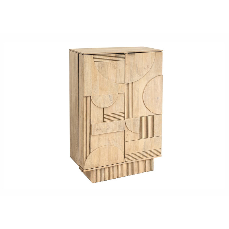 Baarikapp ART DECO hele puit, 95x42xH141 cm