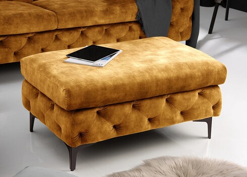 Tumba MODERN BAROQUE kollane, 92x62xH45 cm