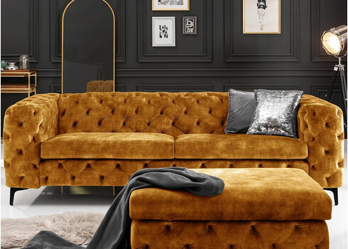 Tumba MODERN BAROQUE kollane, 92x62xH45 cm