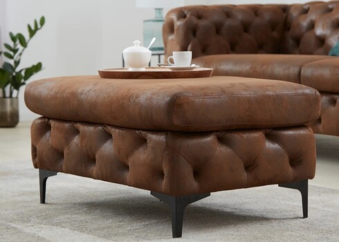 Tumba MODERN BAROQUE antiikpruun, 90x63xH45 cm