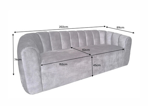 Diivan BABYLON beež, 202x89xH74 cm