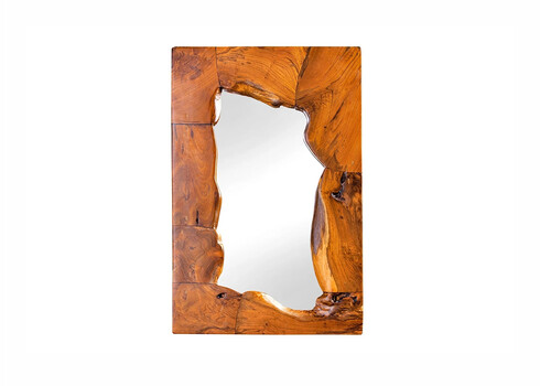 Seinapeegel MOSAIC tiikpuu, 60x3xH90 cm