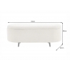 Pink panipaigaga VOQUE valge buklee, 110x43xH45 cm