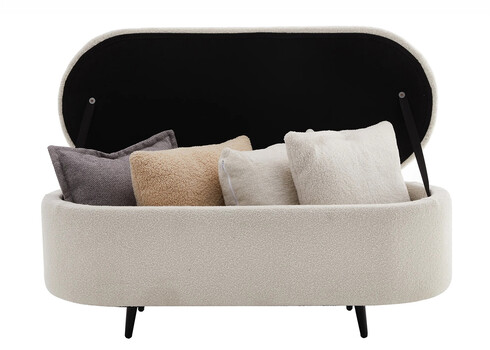 Pink panipaigaga VOQUE valge buklee, 110x43xH45 cm