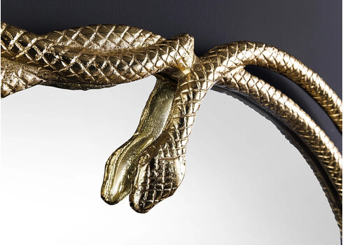 Seinapeegel SNAKE kuldne, 82x5xH80 cm