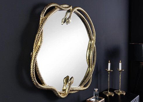 Seinapeegel SNAKE kuldne, 82x5xH80 cm