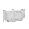 Kummut ART DECO pruun, 170x38xH80 cm