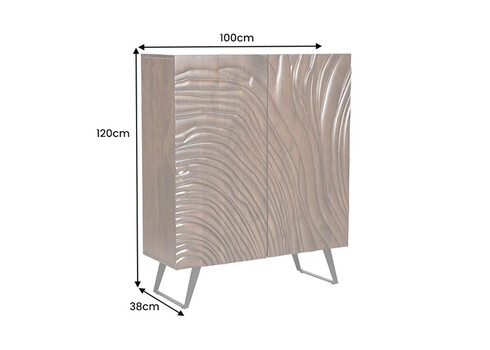 Kapp FLUID pruun, 100x38xH120 cm