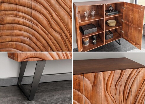 Kapp FLUID pruun, 100x38xH120 cm