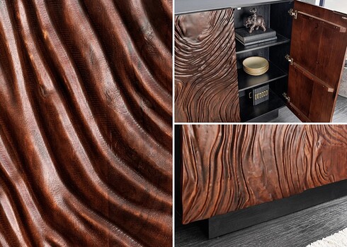 Kapp FLUID tumepruun, 100x38xH110 cm