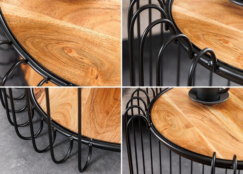 Diivanilaud TRUE pruun / must, D73xH41 cm