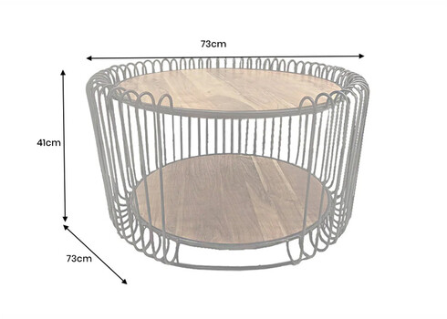 Diivanilaud TRUE pruun / must, D73xH41 cm