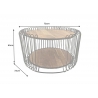 Diivanilaud TRUE pruun / must, D73xH41 cm