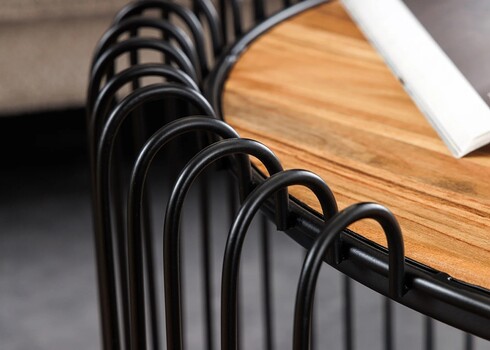 Diivanilaud TRUE pruun / must, D73xH41 cm