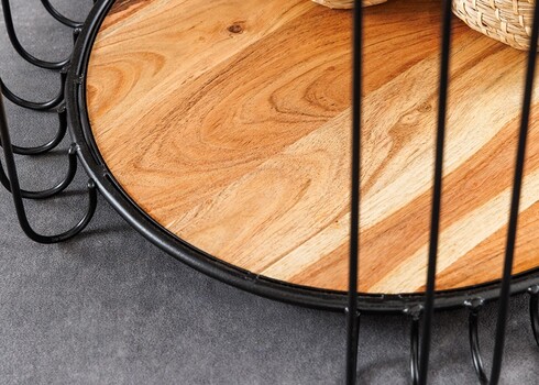 Diivanilaud TRUE pruun / must, D46xH49 cm