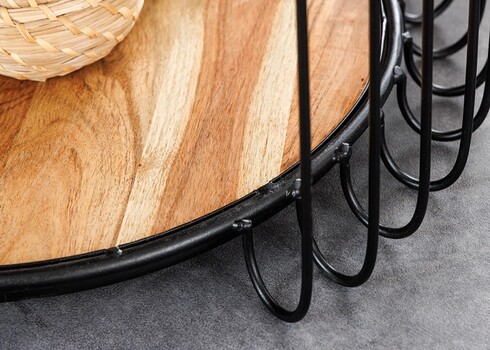 Diivanilaud TRUE pruun / must, D46xH49 cm