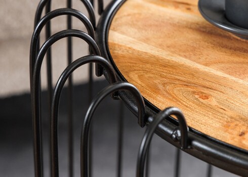 Diivanilaud TRUE pruun / must, D46xH49 cm