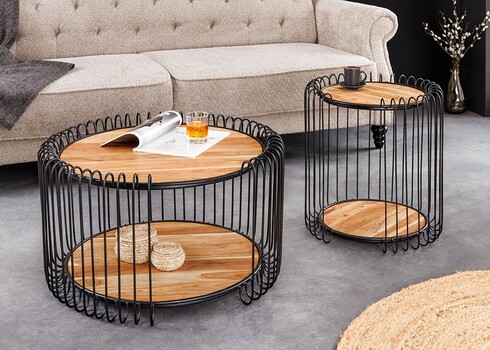 Diivanilaud TRUE pruun / must, D46xH49 cm